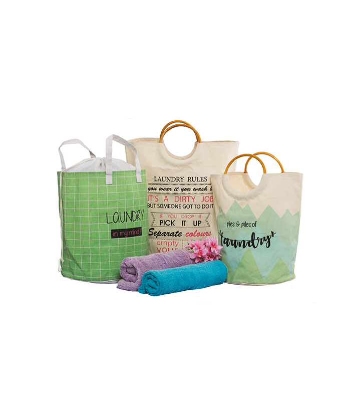 Custom Jute And Canvas Laundry Hampers