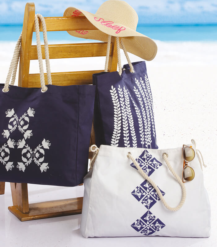 Custom Canvas Beach Bags with Rope Handles