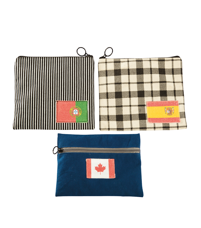Flag Patchwork Custom Canvas Pouches