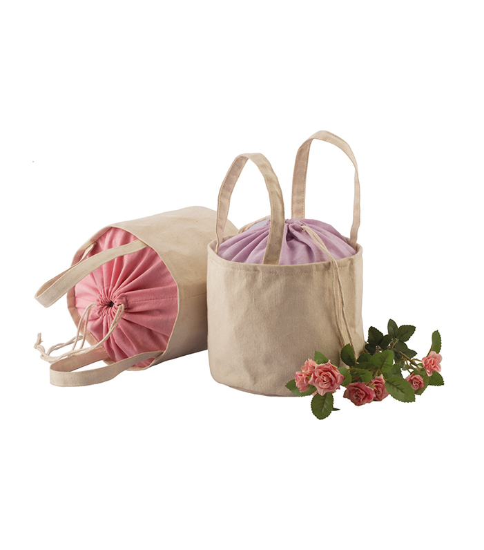 Pastel Drawstring Canvas Bags