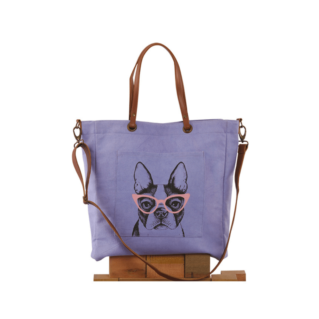 Custom Canvas Bags with Leather Handles