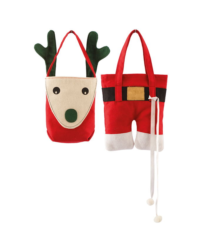 Childrens Christmas Canvas Bags