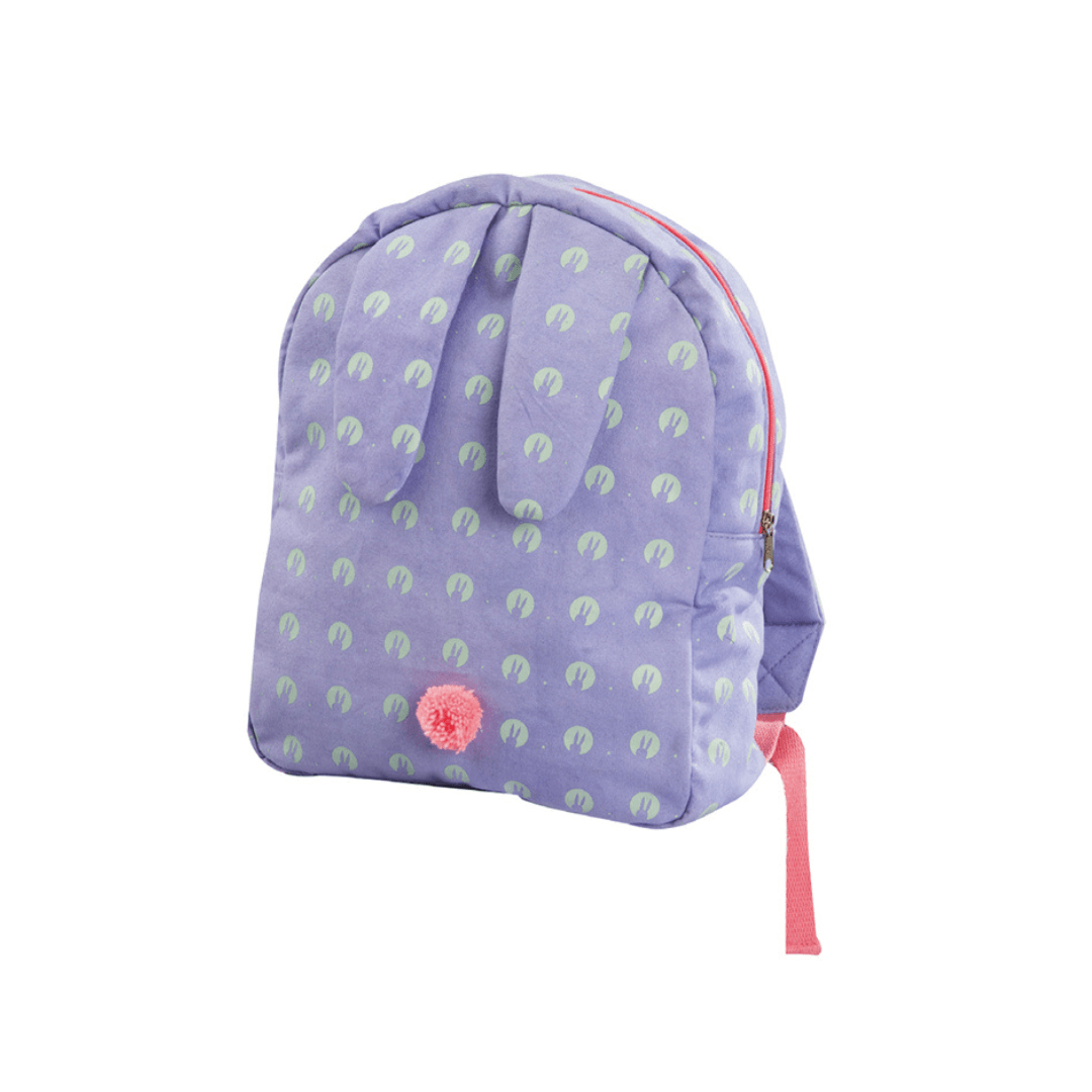 Custom Print Canvas Kids Backpacks With Pom Pom