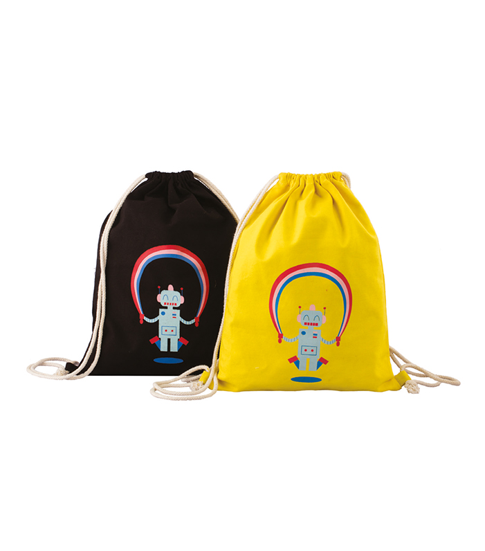 Robot Design Custom Canvas Backpacks