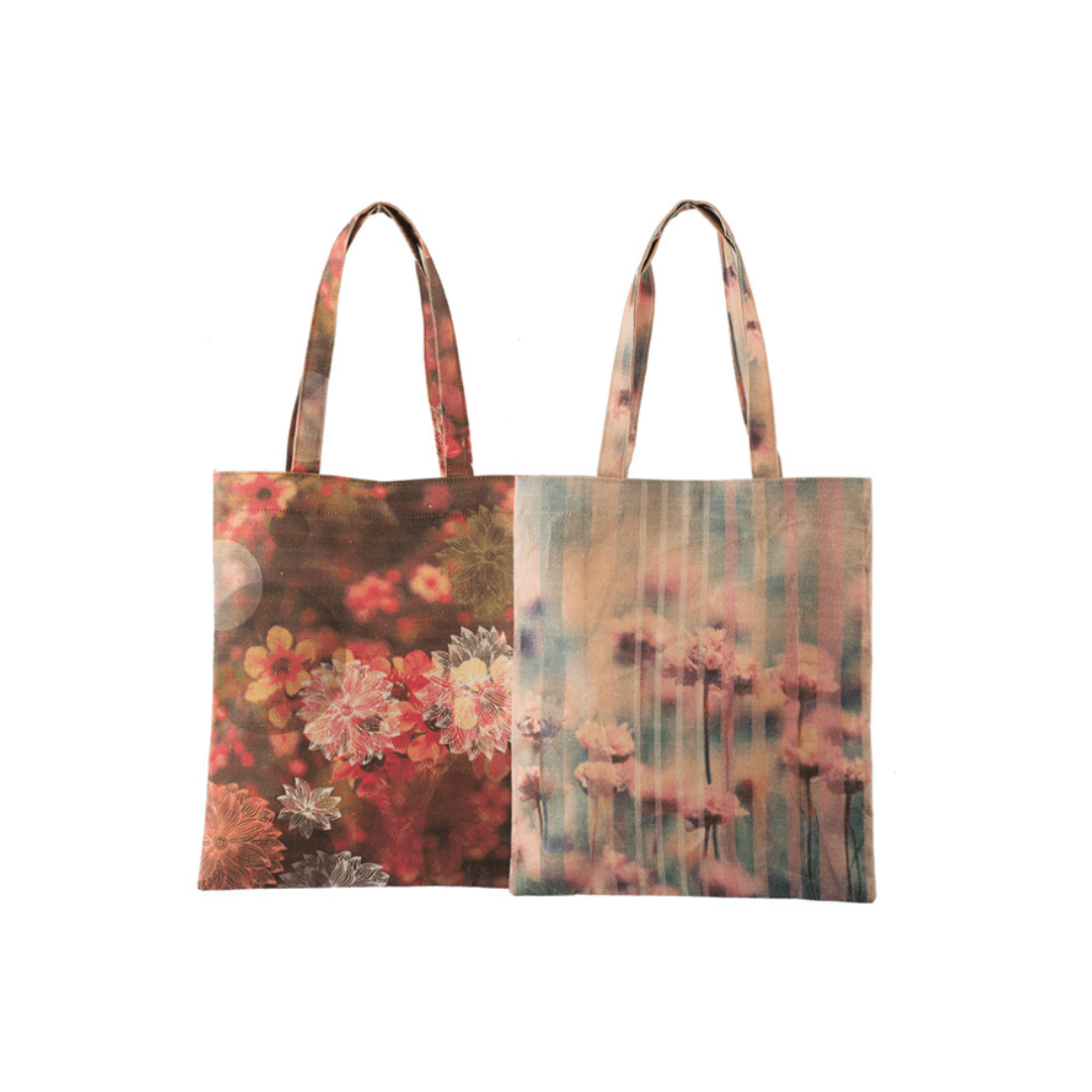 Canvas Bags with Printed Handles
