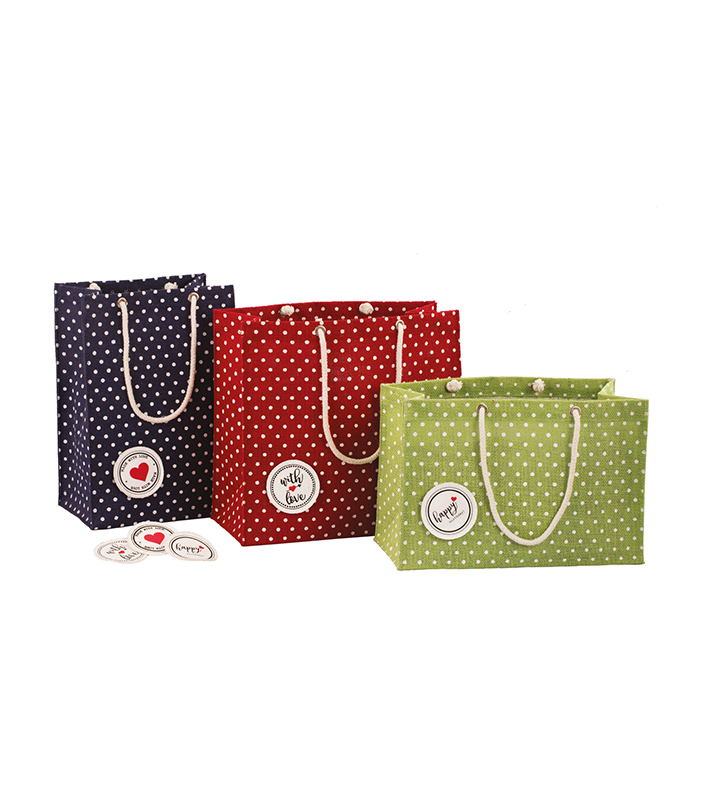 Jute Bags With Interchangeable Custom Badges