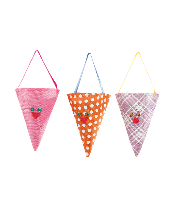 Fun Easter Bunny Cones In Jute