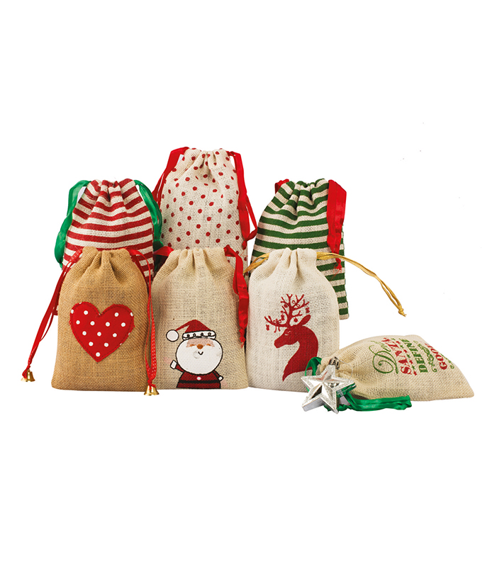 Christmas Gift Hessian Bags