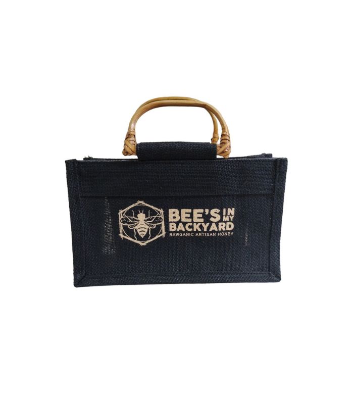 3 Jar Black Bag With Custom Print On Back