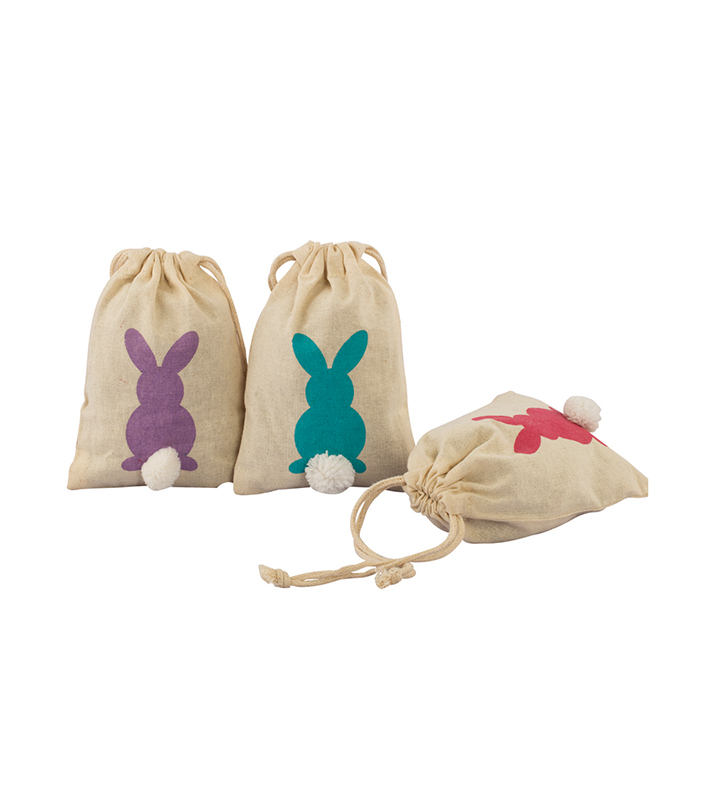 Easter Bags With Pom Poms