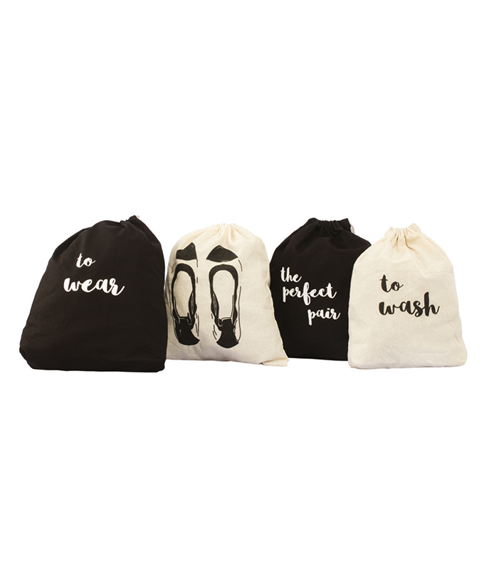 Custom Cotton Wash And Shoe Organiser Bags