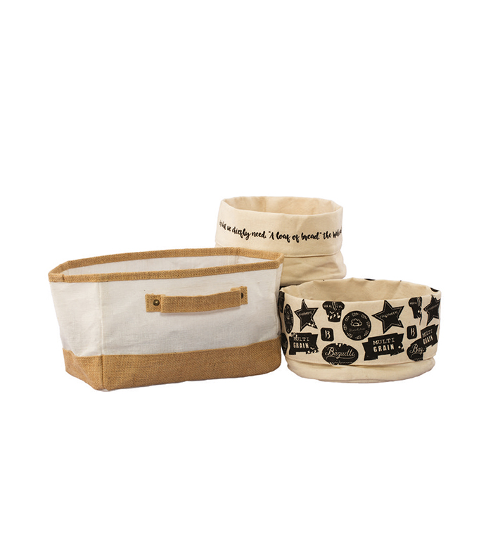 Hessian and Canvas Bread Baskets