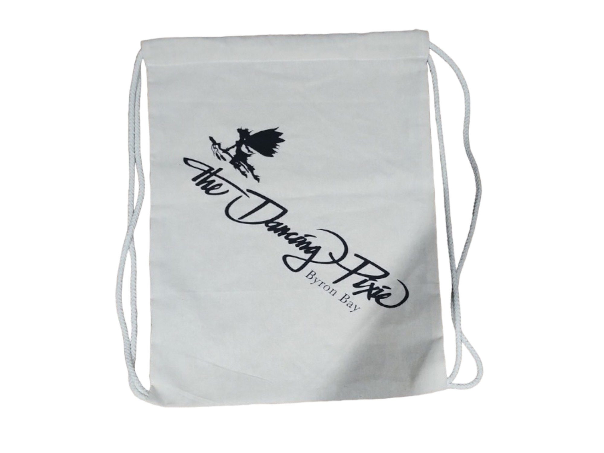 Natural Calico Drawstring Backpack