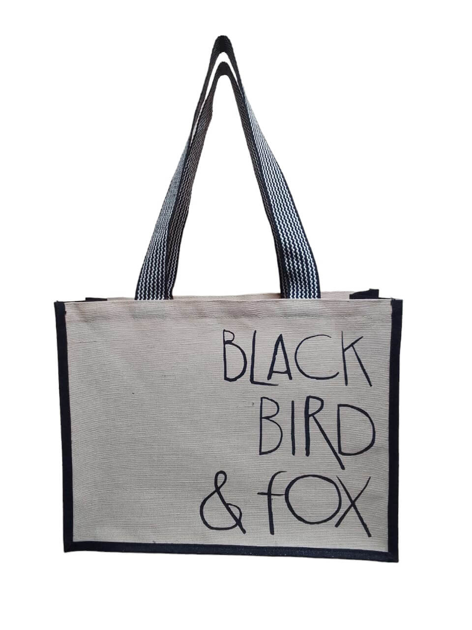 Reusable Bag With Patterned Handle And Coloured Gussets