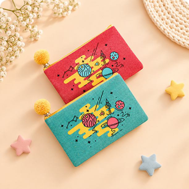 Moon Landing Stationery Jute Bags