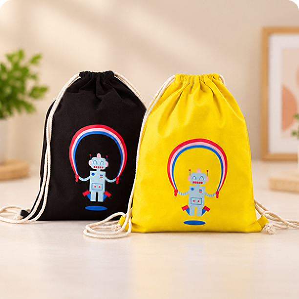 Robot Design Custom Canvas Backpacks