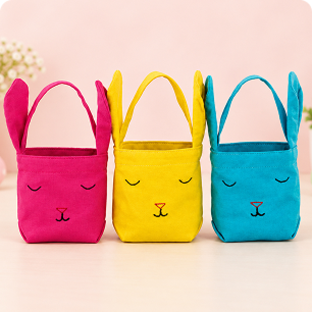 Bunny Ear Custom Canvas Bags
